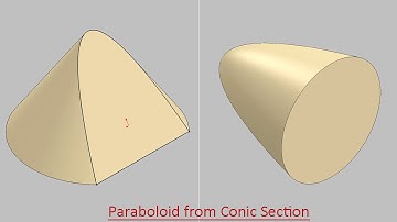 Paraboloid from Conic Section  (Video Tutorial) SolidWorks