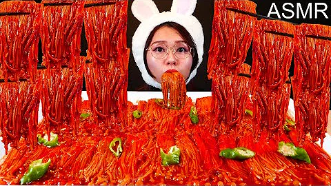 [ASMR MUKBANG]Spicy Enoki Mushrooms 매운 팽이버섯 먹방Eating Show |Abby ASMR