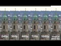 Comparison of quality settings on youtube   240p 360p 480p 720p 1080p  original mts file