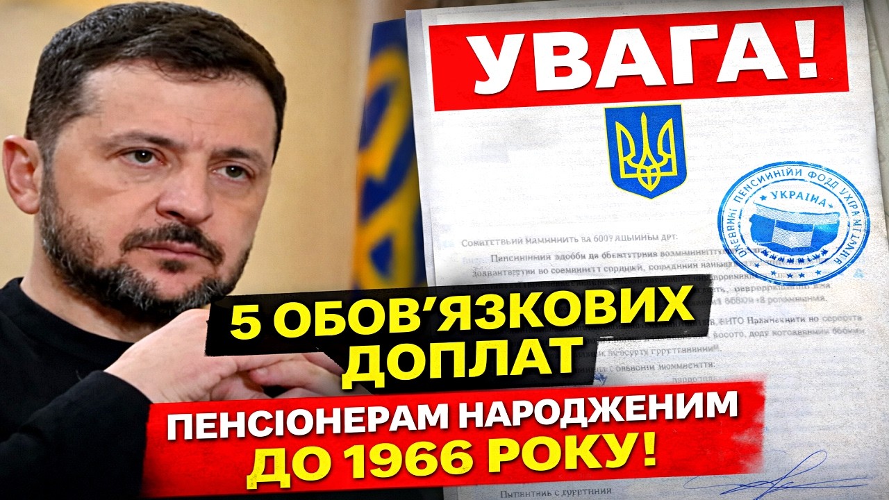 ВНИМАНИЕ! 💥 ПЕНСИОНЕРАМ ДО 1966 ГОДА: БУДЕТ 5 ОБЯЗАТЕЛЬНЫХ ДОПЛАТ!