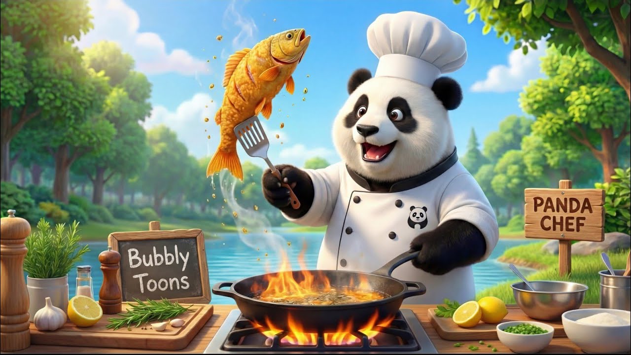 Panda is Fishing | Panda Cartoons | Cartoons For Kids | 3D Animated Cartoons | 