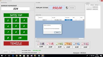 ücretsiz Barkodlu Market Programı -Visual Studio C#