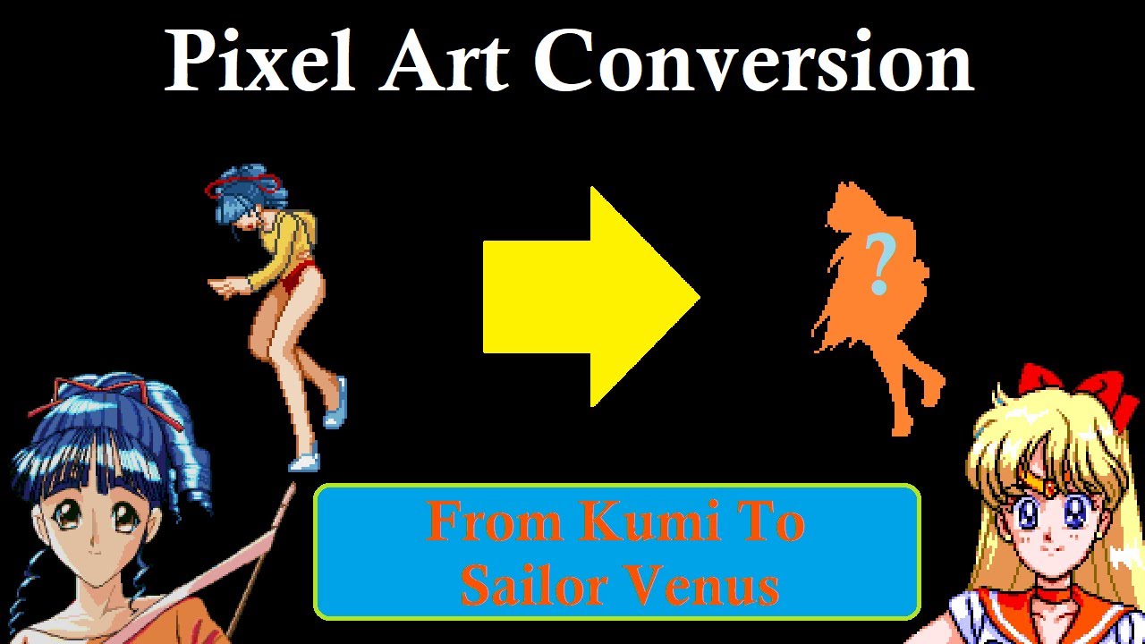 🎨 Sailor Venus Spinning Swan Kick 1st Frame Pixel Art Conversion From Asuka 120% To Arcade Style