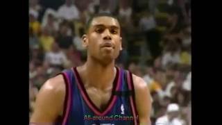 Shooting Guard Duel: Reggie Miller(19pts) vs Allan Houston(19pts) 1999 Playoffs Gm1