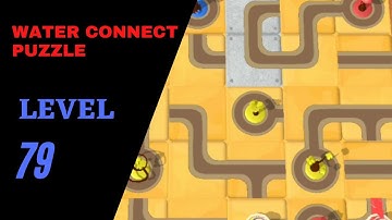 water connect puzzle level 79, complete level gameplay walkthrough solution.