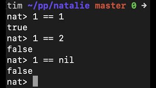 Writing a compiler: Adding true, false, and equality methods