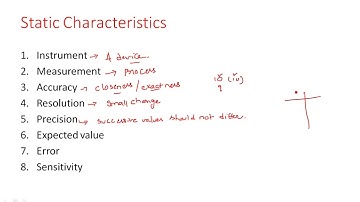 Static characteristics | Electrical Instruments | Lec - 01