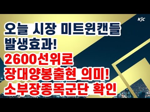 [김종철 원포인트레슨] 오늘 시장 미 트윈캔들 발생 효과! 2600선 위로 장대양봉 출현 의미! 소부장 종목군단 확인