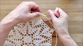 Crochet mandala in a ring