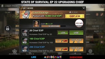 State Of Survival Game Chief Level Talent Points Ep 22 Upgrade