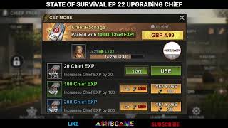 State Of Survival Game Chief Level Talent Points Ep 22 Upgrade
