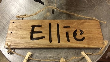 Personalized name sign -  scroll saw art hanger