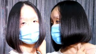 Bob haircut, ตัดผมบ้อบตรงให้ดูลายงุ้ม