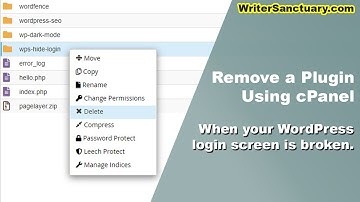 How to Remove a Plugin from WordPress Using cPanel