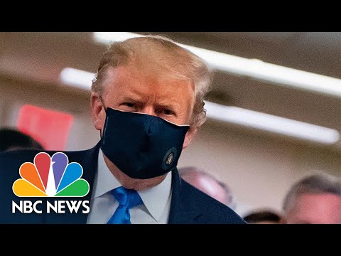 Watch: Trump Wears Face Mask During Visit To Walter Reed Hospital | NBC News