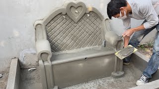 Sofar Aquarium / The perfect combination of cement Fabric and plastic chair