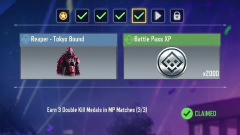 Call of Duty Mobile Earn 3 Double Kill Medals in MP Matches Task Complete