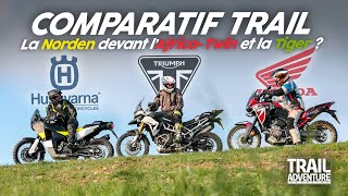 Comparatif Trail : la Norden devant l’AfricaTwin et la Tiger ?