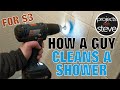 HOW A GUY CLEANS A SHOWER for $3!! WITH A DRILL!! - Projects With Steve