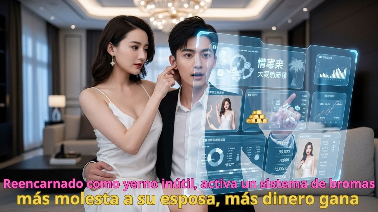 Reencarnado como yerno inútil, activa un sistema de bromas: más molesta a su esposa, más dinero gana