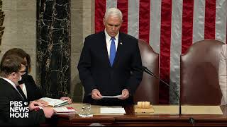 WATCH: Pence affirms Joe Biden's election win