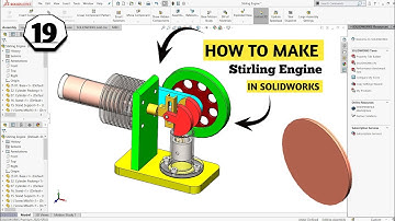 [Part-19] Stirling engine | Solidworks beginners | Heat Exchange Piston Head