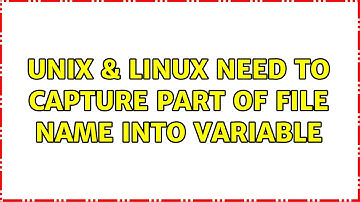 Unix & Linux: Need to capture part of file name into variable