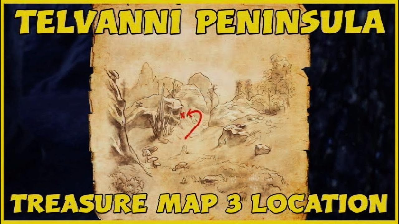 Eso | Telvanni Peninsula Treasure Map 3 Location - YouTube