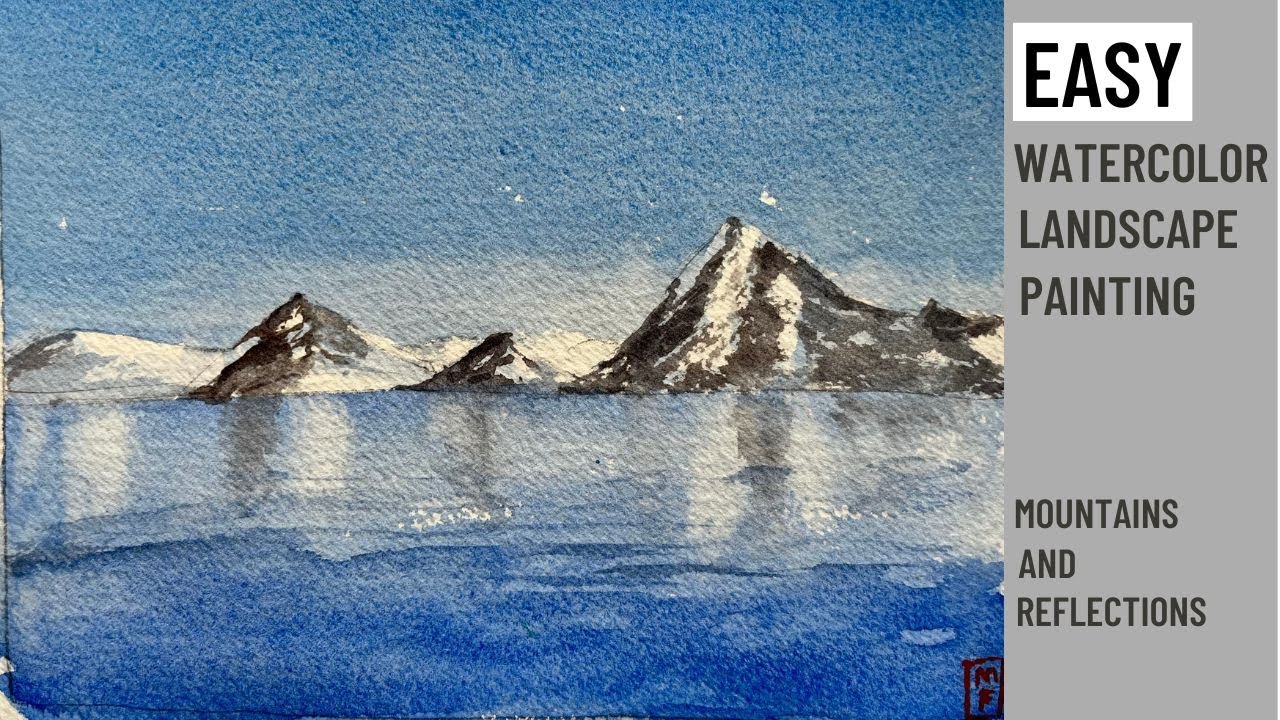 Easy Majestic Mountains - Simple Bob Ross Painting For Beginners! 