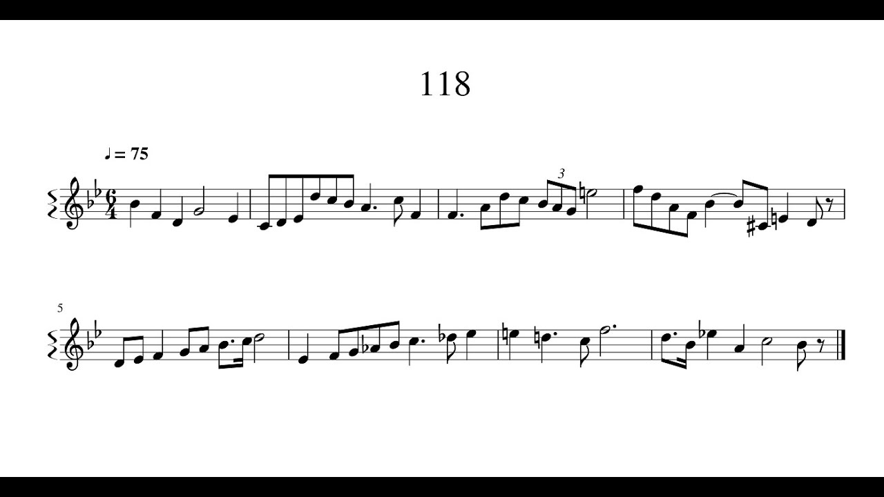 Dictado melódico n° 118 / dictée mélodique n° 118