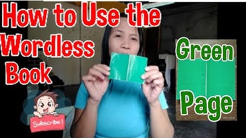 How to Use Wordless Book (Green Page truths)