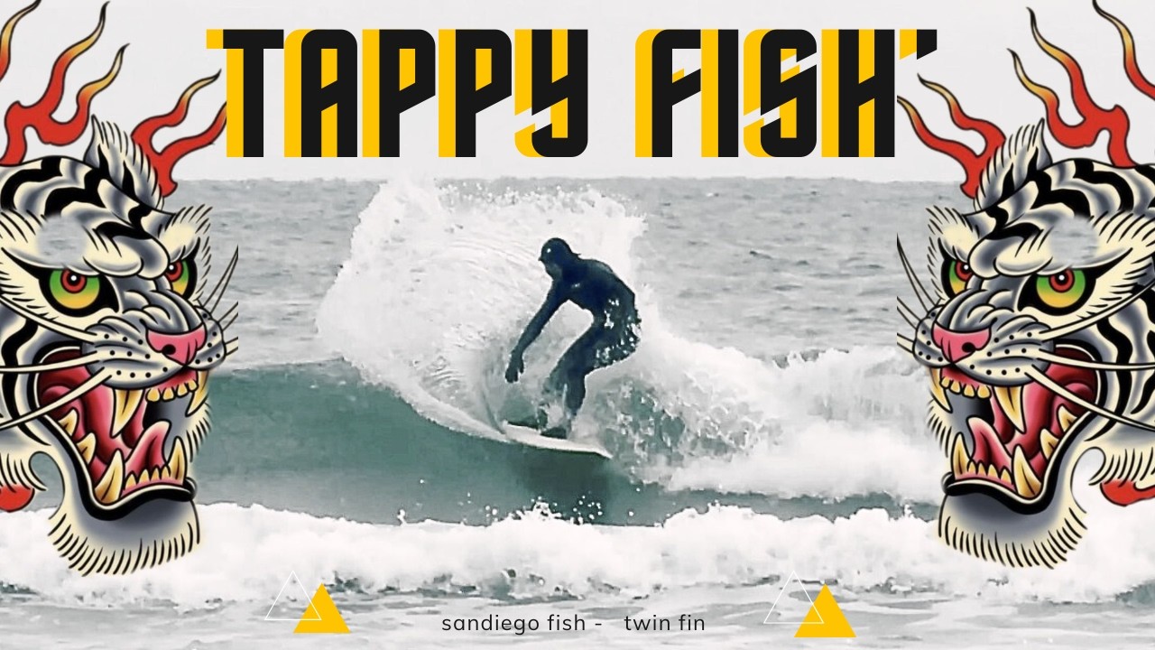 LAZY BOY SKILL MAD FISH TAPPY FIN 付き ツインフィン・サンディエゴ FISH【TappyFish】5'8 - YouTube