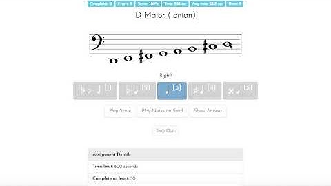 ToneSavvy - Level 9 Scale building up to 3 sharps and 2 flats (Bass)