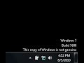 THIS COPY OF WINDOWS IS NOT GENUINE