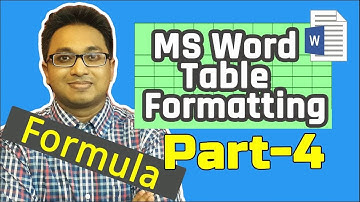 How to Use Formula in MS Word Table Formatting ? | Part-4 | Summation, Multiplication Operation.