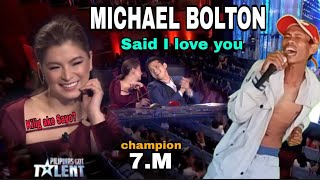 PILIPINAS GOT TALENT AUDITION | Part11 / Michael Bolton / Said i love you / kinilig si angel.