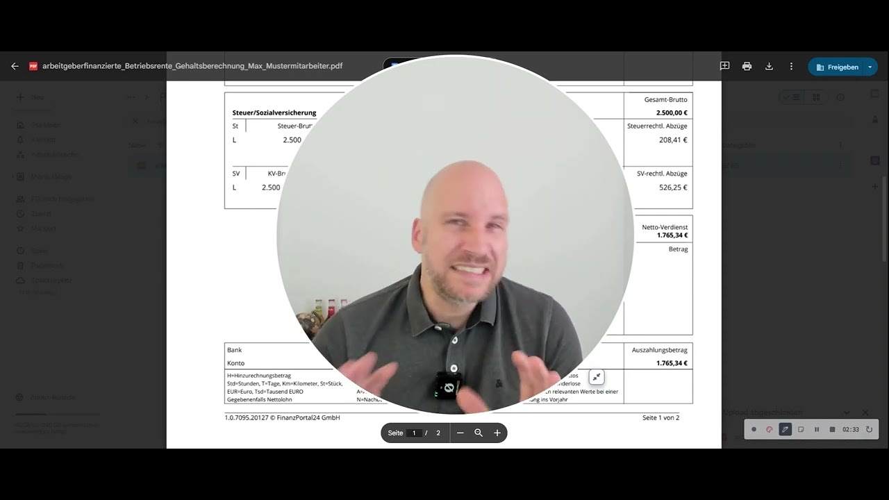Wie sieht eine (echte!) Betriebsrente auf dem Lohnzettel aus?