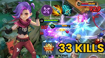 33Kills + MANIAC!! Ixia Best Build Gold Lane! - Build Top 1 Global Ixia - MLBB