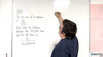 GCSE Maths: A24h-16 Harder Sequences Problem 2