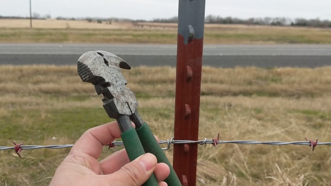 Fencing Tip for Spacing Barbed Wire on T Posts - YouTube