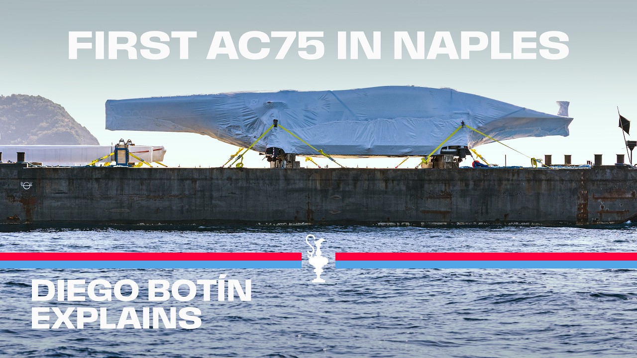 ⁣First AC75 Arrives Under Wraps in Naples