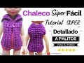 🔴Tejidos a 2 Agujas Rápidos y Prácticos 🌈 Chaleco Fácil a Dos Agujas con Simulación Cuello Solapa