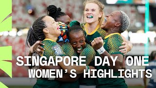 Historic wins for South Africa and Japan | HSBC SVNS Singapore Day One Women's Highlights by World Rugby 59,187 views 2 weeks ago 9 minutes, 47 seconds