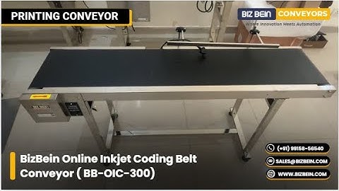 BizBein Online Inkjet Printing Belt Conveyor BBOIC300 | Printing Conveyor Belt for Mrp Date Coding
