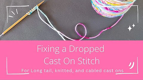 Fixing a Dropped Cast On Stitch