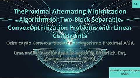 The Proximal Alternating Minimization Algorithm for Convex Optimization Problems