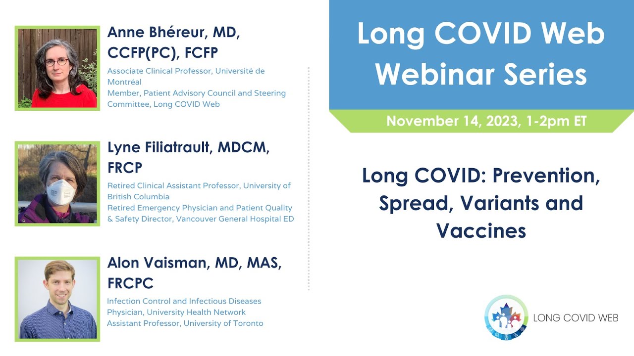 Long COVID Web: Webinar Series- Prevention, Spread, Variants and ...