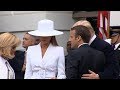 Melania Trump's big white hat steals the show in state visit from French president and his wife