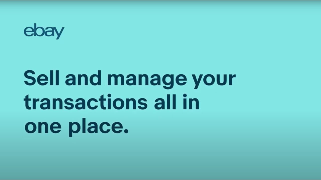Sell and manage your transactions all in one place I eBay Payments