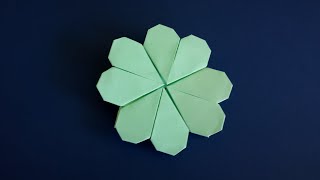 Оригами клевер из бумаги • Оригами на День Святого Патрика • St.Patrick 's Day Origami Clover